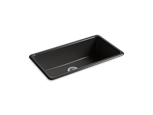 KOHLER K-5707-7 Black Black Iron/Tones 33" x 18-3/4" x 9-5/8" top-mount/undermount single-bowl kitchen sink