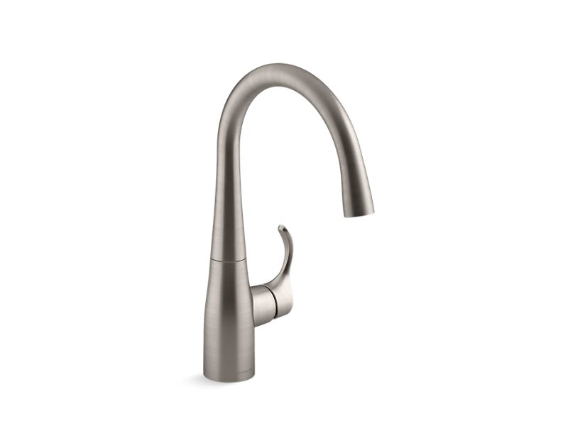 KOHLER K-22034-VS Vibrant Stainless Simplice Single-handle bar sink faucet