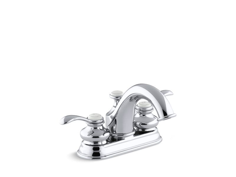 KOHLER K-12266-4-CP Fairfax Centerset bathroom sink faucet with lever handles