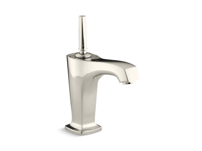 KOHLER K-16230-4-SN Margaux Single-hole bathroom sink faucet with 5-3/8" spout and lever handle
