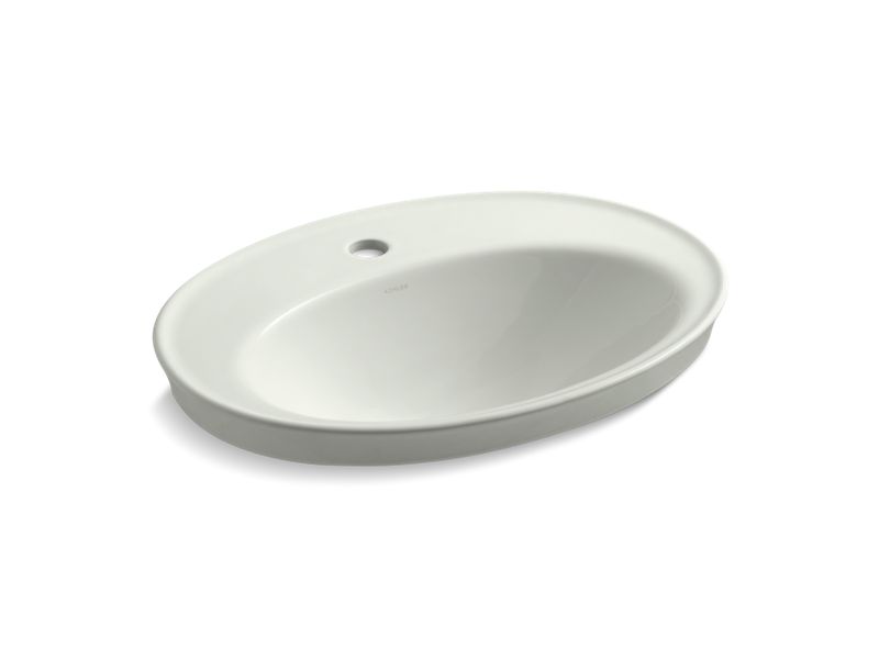 KOHLER K-2075-1-NY Serif Drop-in bathroom sink with single faucet hole