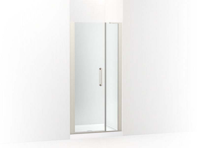 KOHLER K-707629-8L-BNK Cursiva Pivot shower door, 71-5/8" H x 33 - 35-1/2" W, with 5/16" thick Crystal Clear glass