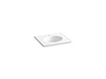 KOHLER K-2791-1-0 Ceramic/Impressions 25" oval vanity-top bathroom sink with single faucet hole