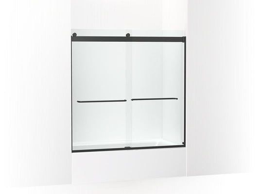 KOHLER K-706005-L-BL Levity Sliding bath door, 59-3/4" H x 54 - 57" W, with 1/4" thick Crystal Clear glass