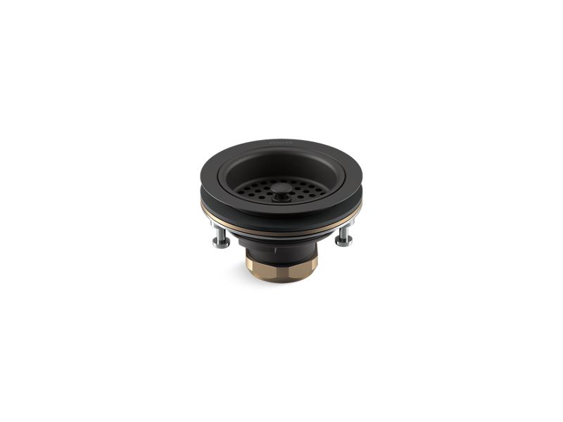 KOHLER K-R8799-C-BL Duostrainer Sink drain and strainer,less tailpiece In Matte Black