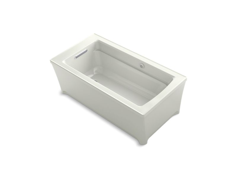 KOHLER K-2593-GHW-NY Dune Archer 61-3/4" x 31-3/4" freestanding Heated BubbleMassage air bath with Bask heated surface