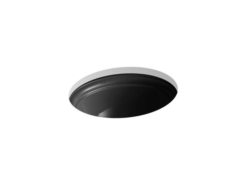 KOHLER K-2336-7 Black Black Devonshire 18-1/8" undermount bathroom sink