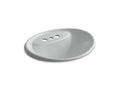 KOHLER K-2839-4-95 Tides Drop-in bathroom sink with 4" centerset faucet holes
