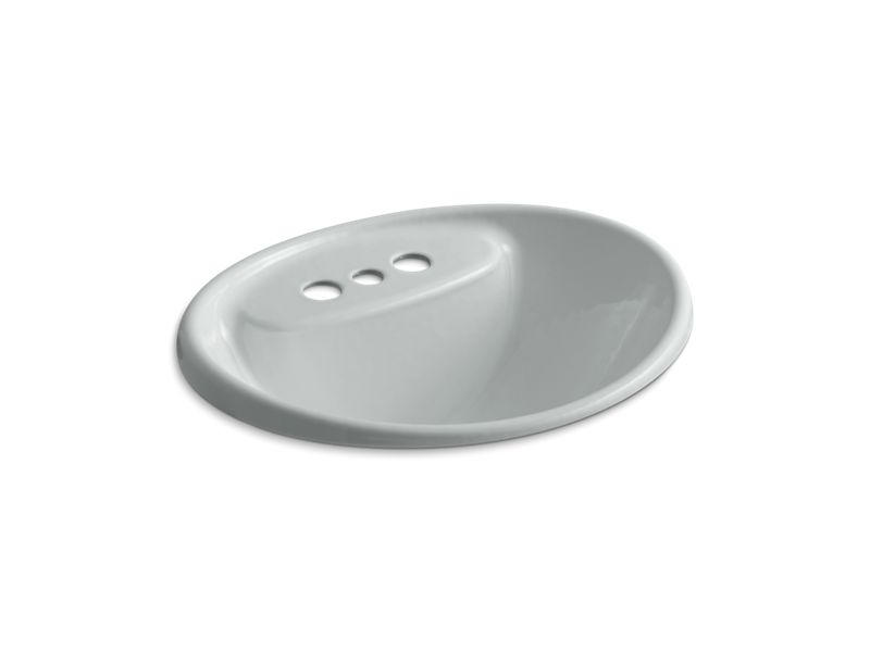 KOHLER K-2839-4-95 Tides Drop-in bathroom sink with 4" centerset faucet holes