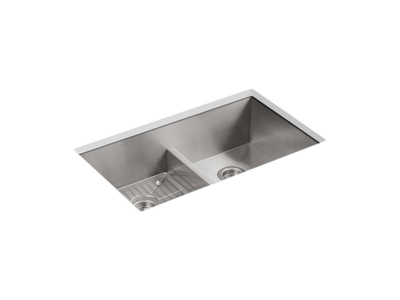 KOHLER K-3838-3-NA Not Applicable Vault Smart Divide 33" top-/undermount double-bowl kitchen sink