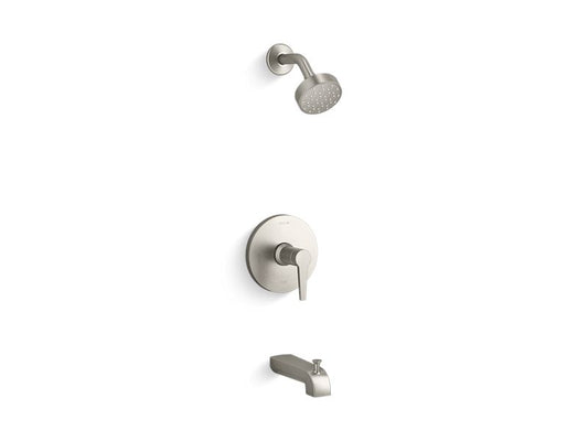 KOHLER K-TS97074-4G-BN Vibrant Brushed Nickel Pitch Rite-Temp bath and shower trim with 1.75 gpm showerhead