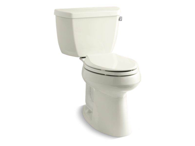 KOHLER K-3713-RA-96 Highline Classic Two-Piece Elongated Toilet, 1.28 Gpf In Biscuit