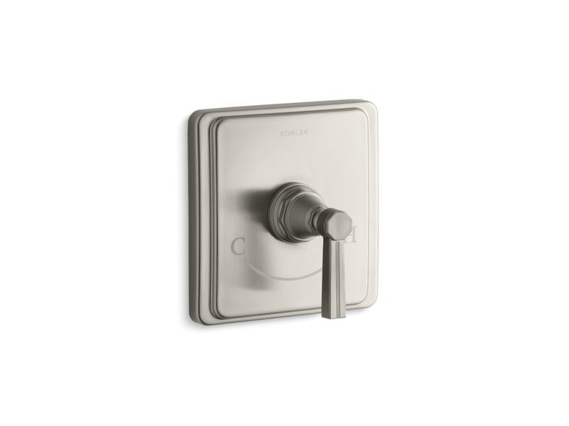 KOHLER Pinstripe K-T13173-4B-BN Vibrant Brushed Nickel MasterShower temperature control valve trim with Lever handle