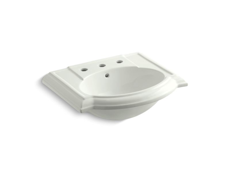 KOHLER K-2287-8-NY Devonshire Bathroom sink with 8" widespread faucet holes