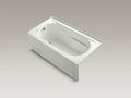KOHLER K-1357-GHLA-NY Devonshire 60" x 32" Heated BubbleMassage air bath, alcove, left drain