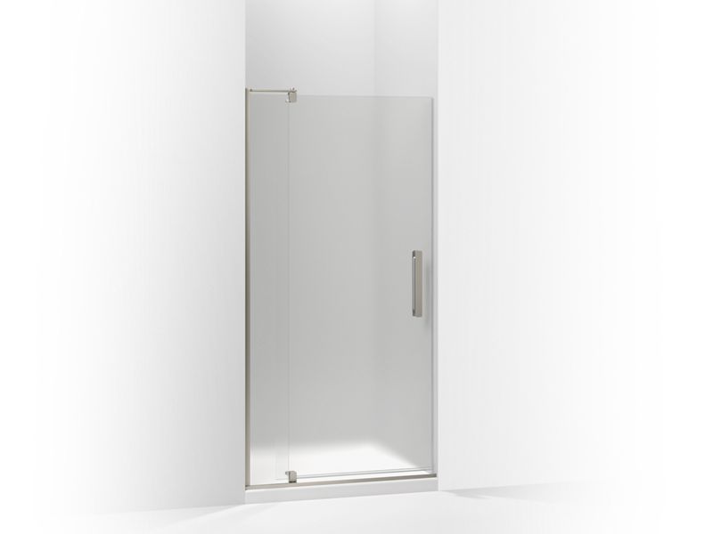 KOHLER K-707536-D3-BNK Revel Pivot shower door, 74" H x 35-1/8 - 40" W, with 5/16" thick Frosted glass