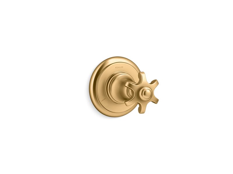 KOHLER K-T72770-3M-2MB Vibrant Brushed Moderne Brass Artifacts MasterShower transfer valve trim with prong handle