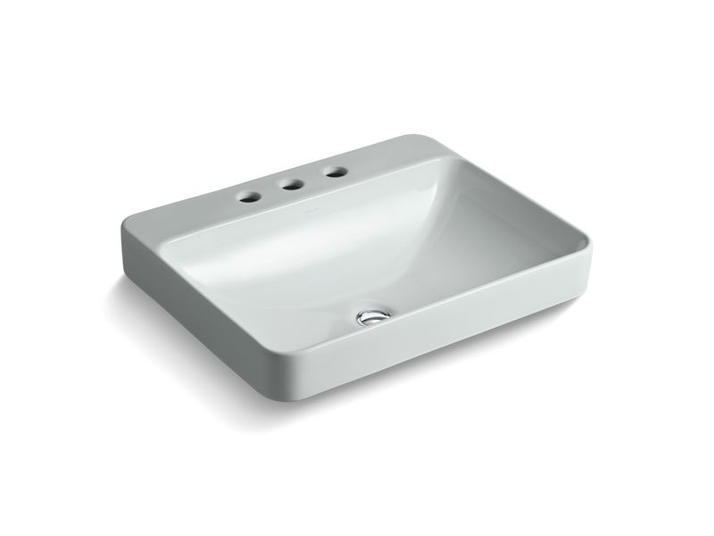 KOHLER Vox K-2660-8-95 Rectangle Vessel bathroom sink with widespread faucet holes