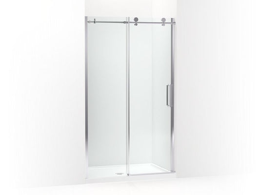 KOHLER K-706080-L-SHP Bright Polished Silver Composed Sliding shower door, 78" H x 44-5/8 - 47-7/8" W, with 3/8" thick Crystal Clear glass