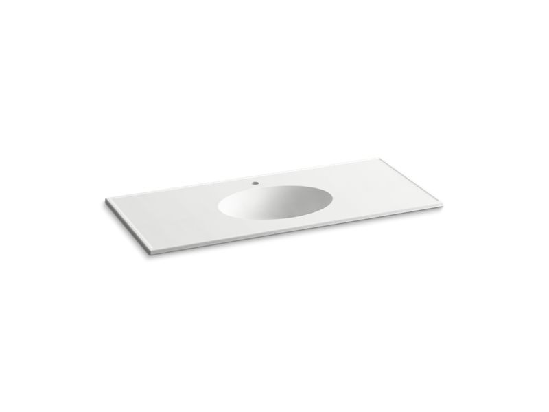 KOHLER Ceramic/Impressions K-2891-1-G81 White Impressions 49" Vitreous china vanity top with integrated oval sink