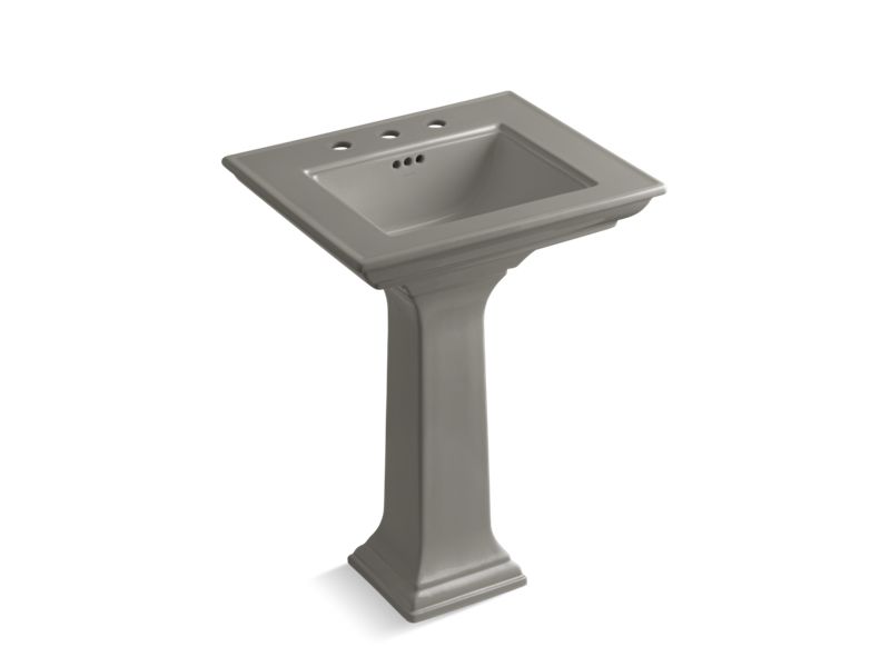 KOHLER K-2344-8-K4 Memoirs Stately 24" Pedestal bathroom sink with 8" widespread faucet holes