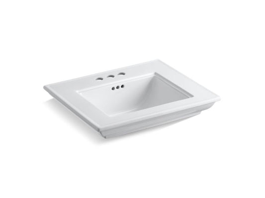 KOHLER K-29999-4-0 White Memoirs Stately 24" pedestal/console table bathroom sink