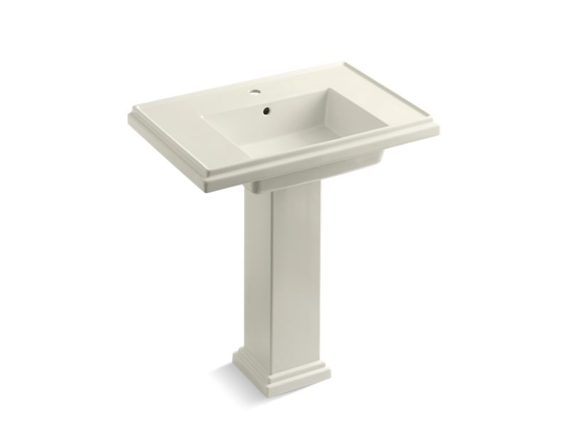 KOHLER K-2845-1-96 Tresham 30" pedestal bathroom sink with single faucet hole