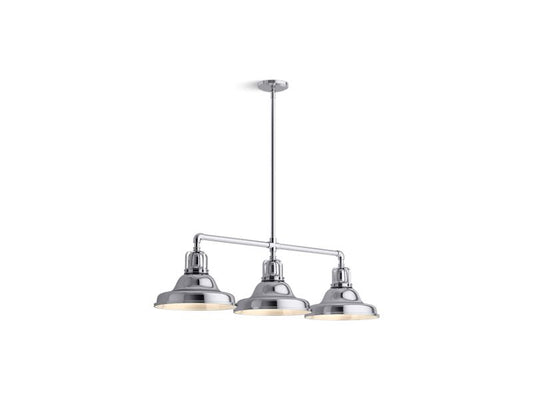 KOHLER K-32292-CH03-CPL Polished Chrome Hauksbee Three-light linear chandelier