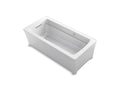 KOHLER K-2595-GHW-0 Archer 67-3/4" x 31-3/4" freestanding Heated BubbleMassage air bath with Bask heated surface