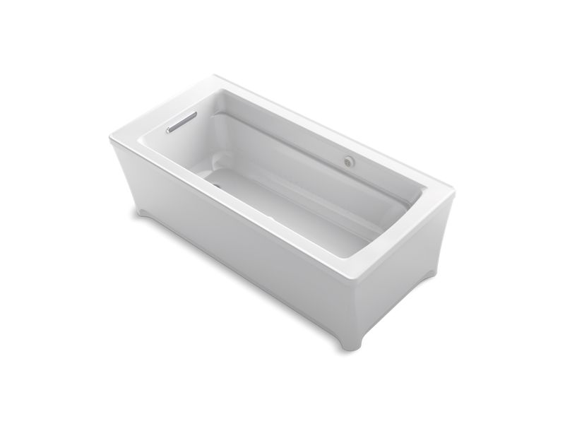 KOHLER K-2595-GHW-0 Archer 67-3/4" x 31-3/4" freestanding Heated BubbleMassage air bath with Bask heated surface