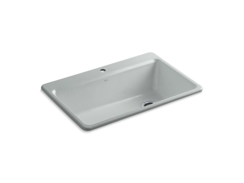 KOHLER K-5871-1A2-95 Riverby 33" Top-Mount Single-Bowl Workstation Kitchen Sink In Ice Grey