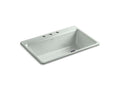 KOHLER K-5871-3A2-FF Riverby 33" Top-Mount Single-Bowl Workstation Kitchen Sink In Sea Salt