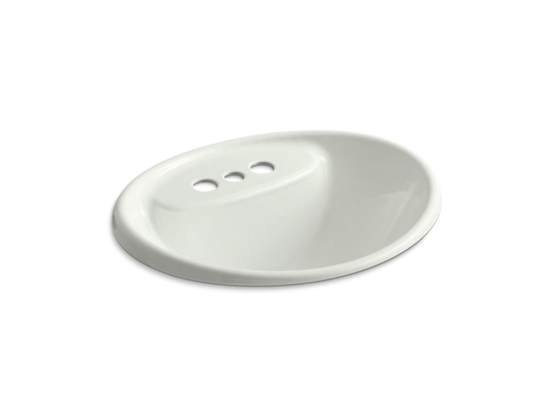 KOHLER K-2839-4-NY Tides Drop-in bathroom sink with 4" centerset faucet holes