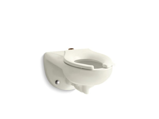 KOHLER K-4325-96 Biscuit Kingston Wall-mount top spud flushometer bowl