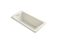 KOHLER K-1822-GHVB-96 Underscore 66" X 32" Drop-In Vibracoustic Bath With Heated Bubblemassage In Biscuit