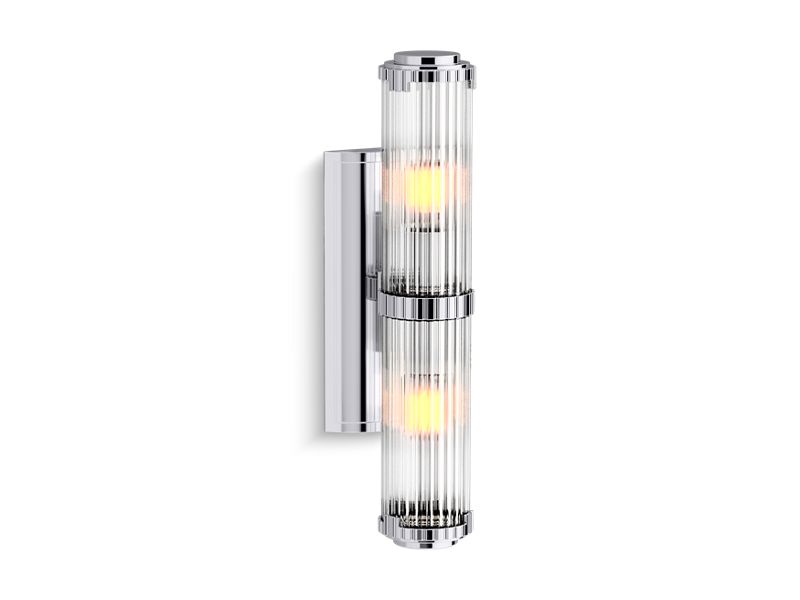 KOHLER K-32505-SC02-CPL Polished Chrome Francis 20½" two-light sconce