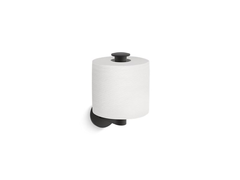 KOHLER K-78383-BL Matte Black Components Vertical toilet paper holder