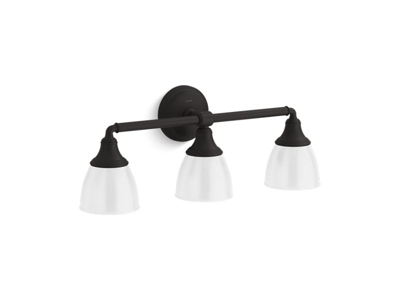 KOHLER K-10572-BLL Matte Black Devonshire Three-light sconce