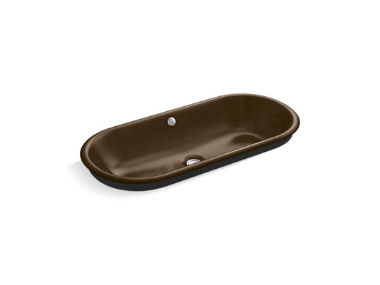 KOHLER K-20213-P5-KA Iron Plains Capsule Drop-in/undermount vessel bathroom sink with Iron Black painted underside