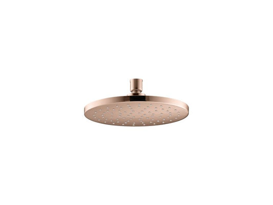 KOHLER K-13688-RGD Vibrant Rose Gold Contemporary round 8" single-function rainhead, 2.5 gpm