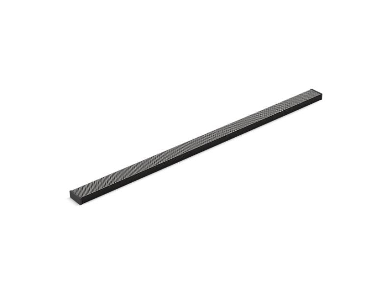 KOHLER K-80660-BL Matte Black 2-1/2" x 48" linear drain grate with perforated pattern