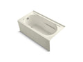 KOHLER K-1184-LAW-96 Devonshire 60" x 32" alcove bath with Bask heated surface, integral apron and left-hand drain