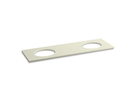 KOHLER K-5434-S35 Solid/Expressions 73" vanity-top with double Verticyl oval cutout