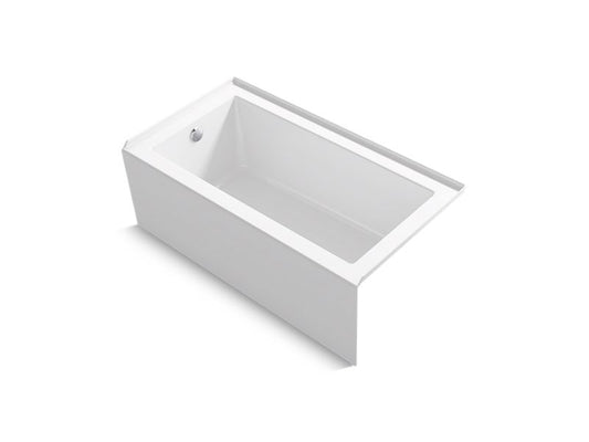 KOHLER K-20201-ZZ-0 Underscore Rectangle 60" x 30" alcove bath with integral apron, integral flange, and left drain