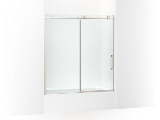 KOHLER K-707626-8L-BNK Cursiva Sliding bath door, 62" H x 56-1/8 - 59-7/8" W, with 5/16" thick Crystal Clear glass