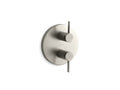 KOHLER K-T10941-4-BN Stillness Valve trim with lever handles for stacked valve, requires valve