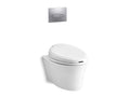 KOHLER K-6300-0 Veil Wall-hung elongated toilet bowl with hidden cord capability