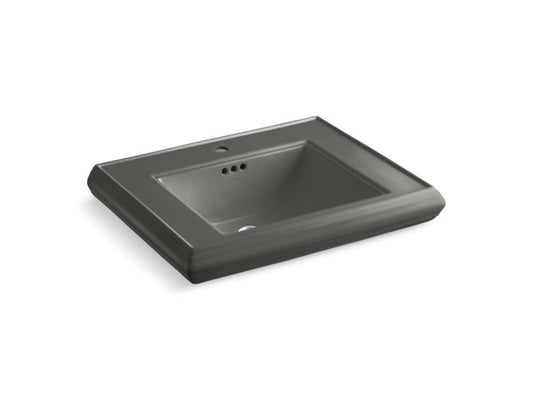 KOHLER K-2259-1-58 Thunder Grey Memoirs Pedestal/console table bathroom sink basin with single faucet-hole drilling