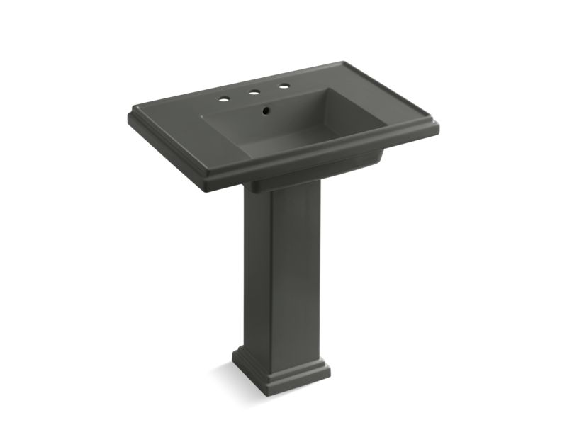 KOHLER K-2845-8-58 Tresham 30" pedestal bathroom sink with 8" widespread faucet holes