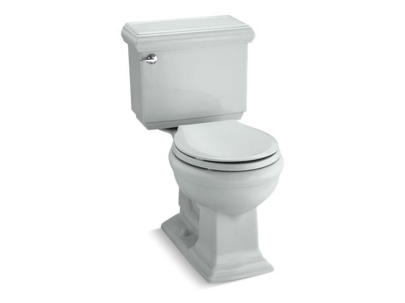 KOHLER K-3986-U-95 Ice Grey Memoirs Classic Two-piece round-front 1.28 gpf chair height toilet with insulated tank